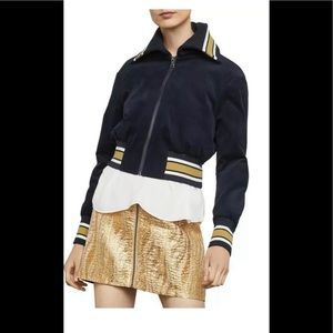 BCBG MAXAZRIA Varsity Corduroy Jacket